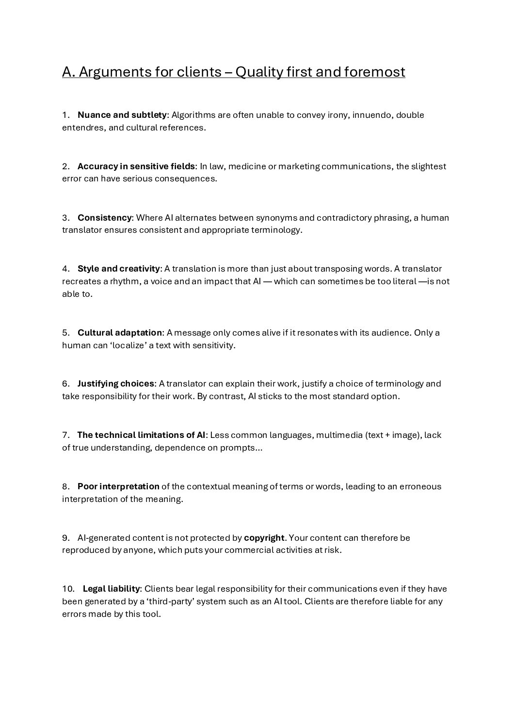 Image de présentation pour le document : AI: Arguments for translators