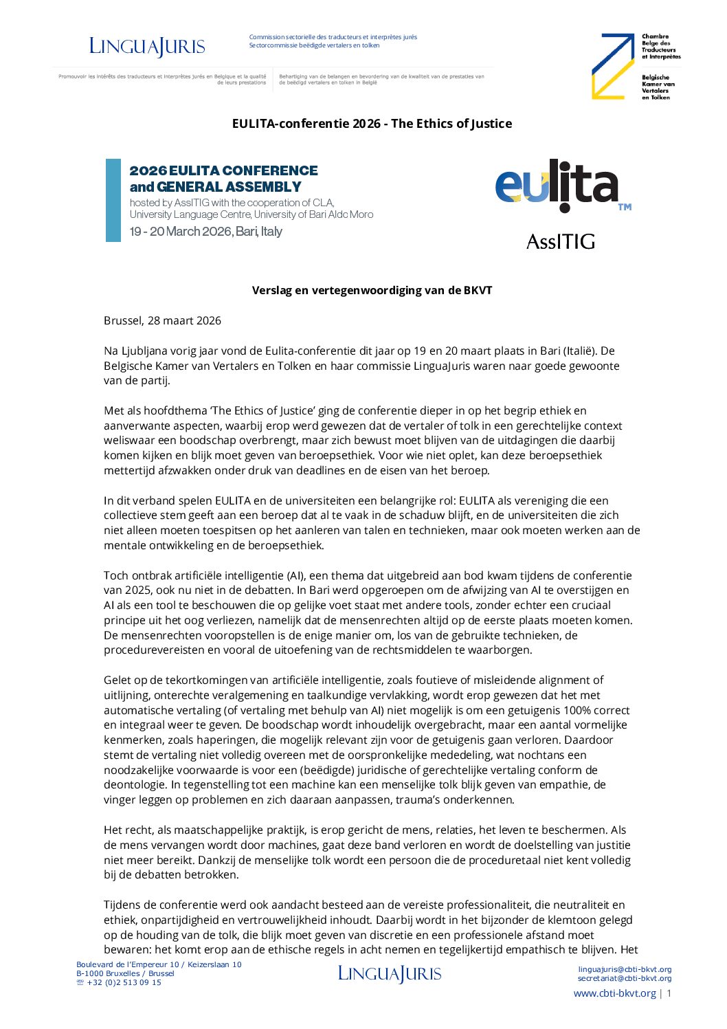 Image de présentation pour le document : EULITA-conferentie 2026 – The Ethics of Justice