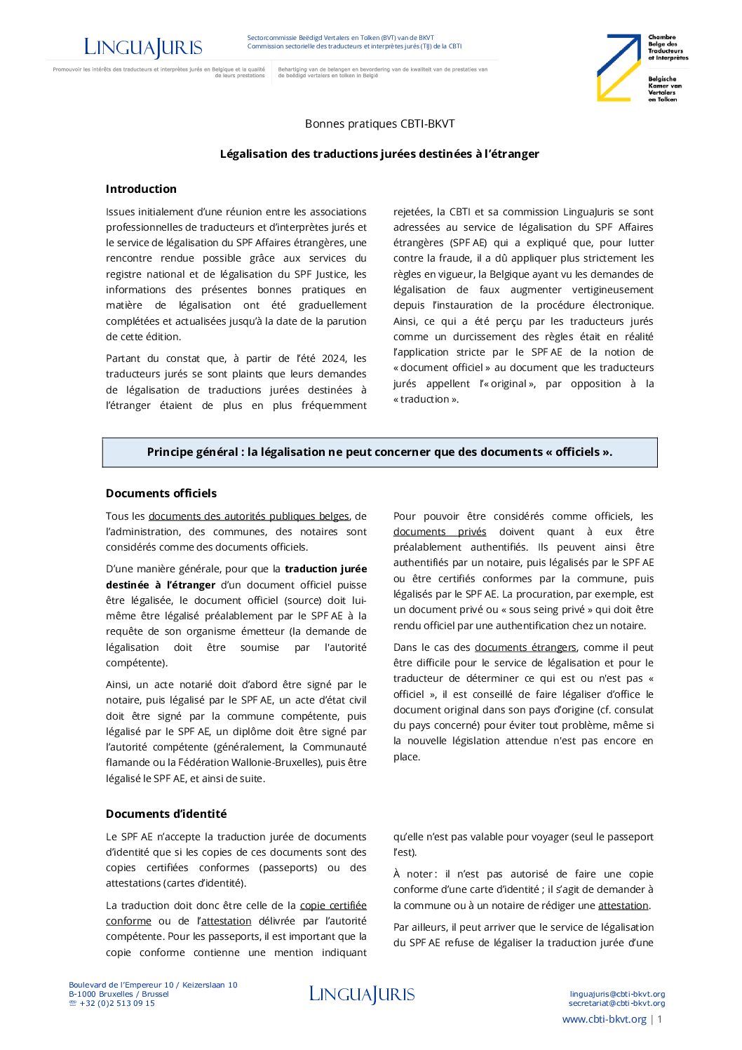 Image de présentation pour le document : Légalisation des traductions jurées destinées à l’étranger