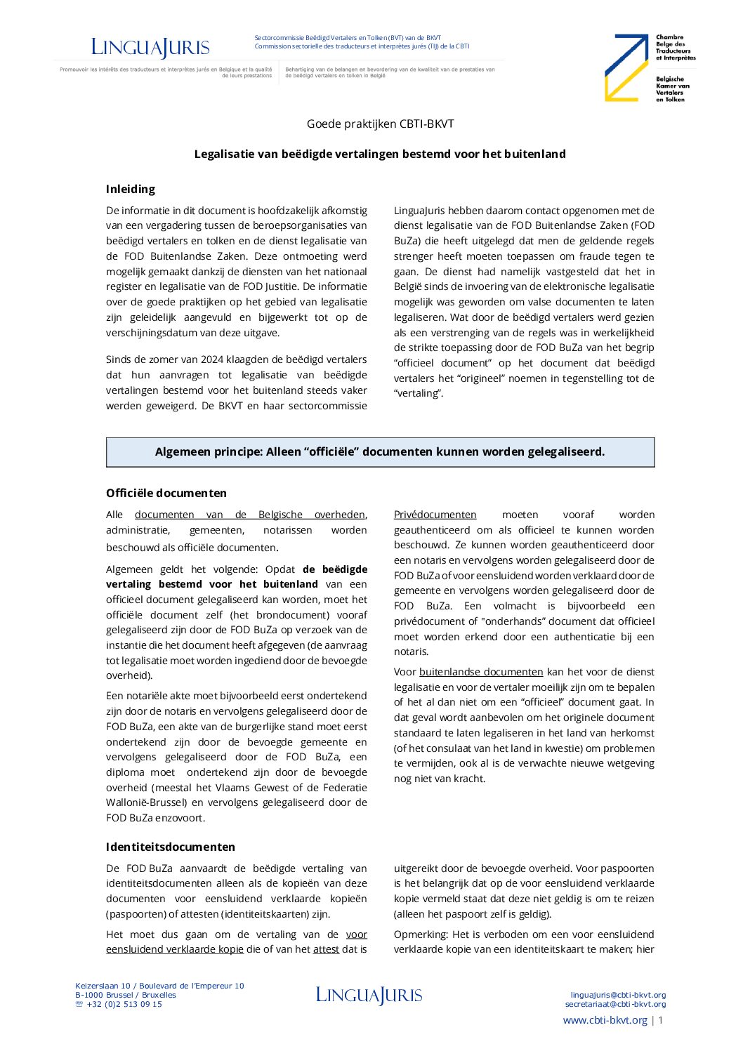 Image de présentation pour le document : Legalisatie van beëdigde vertalingen bestemd voor het buitenland