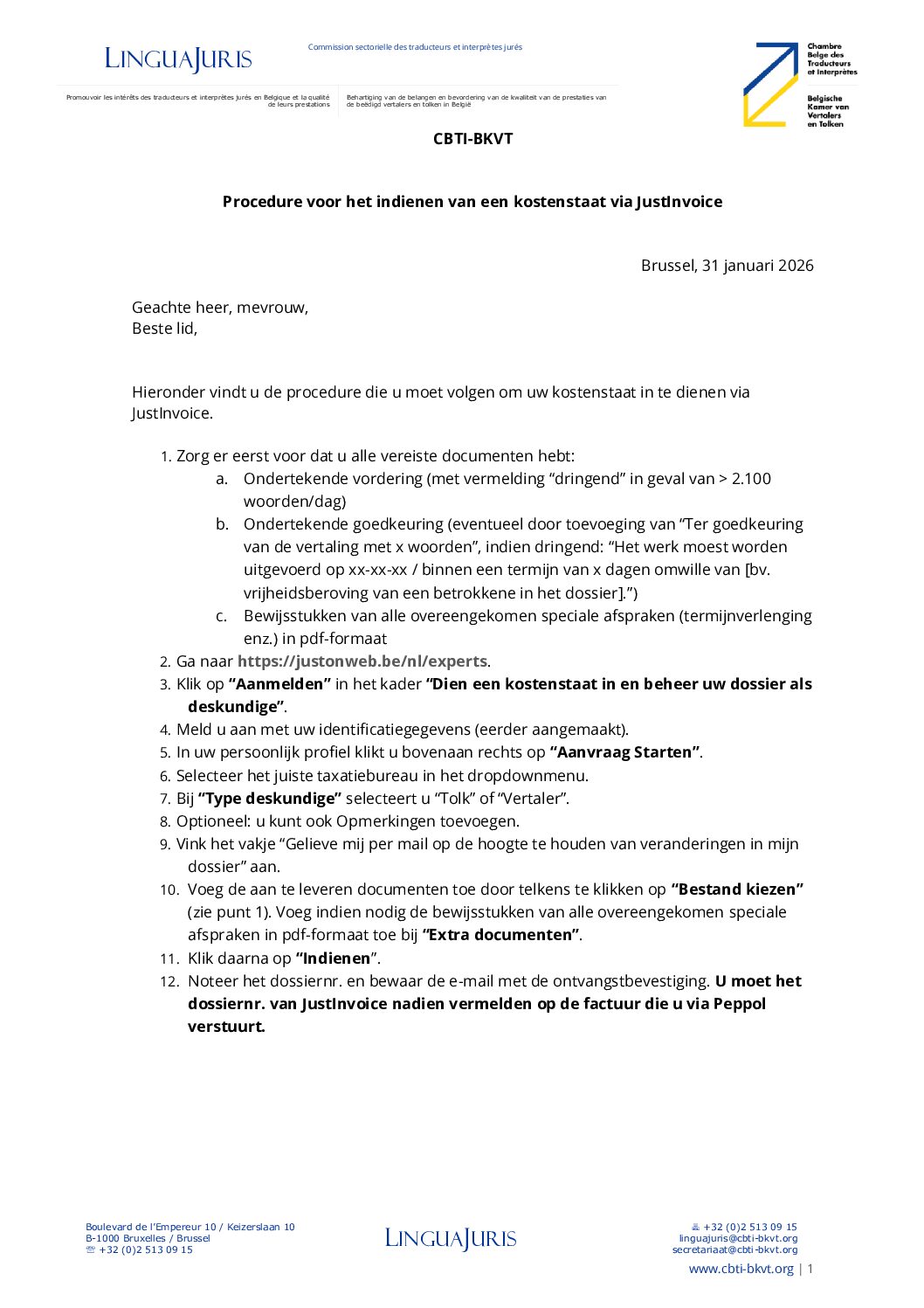 Image de présentation pour le document : Procedure JustInvoice