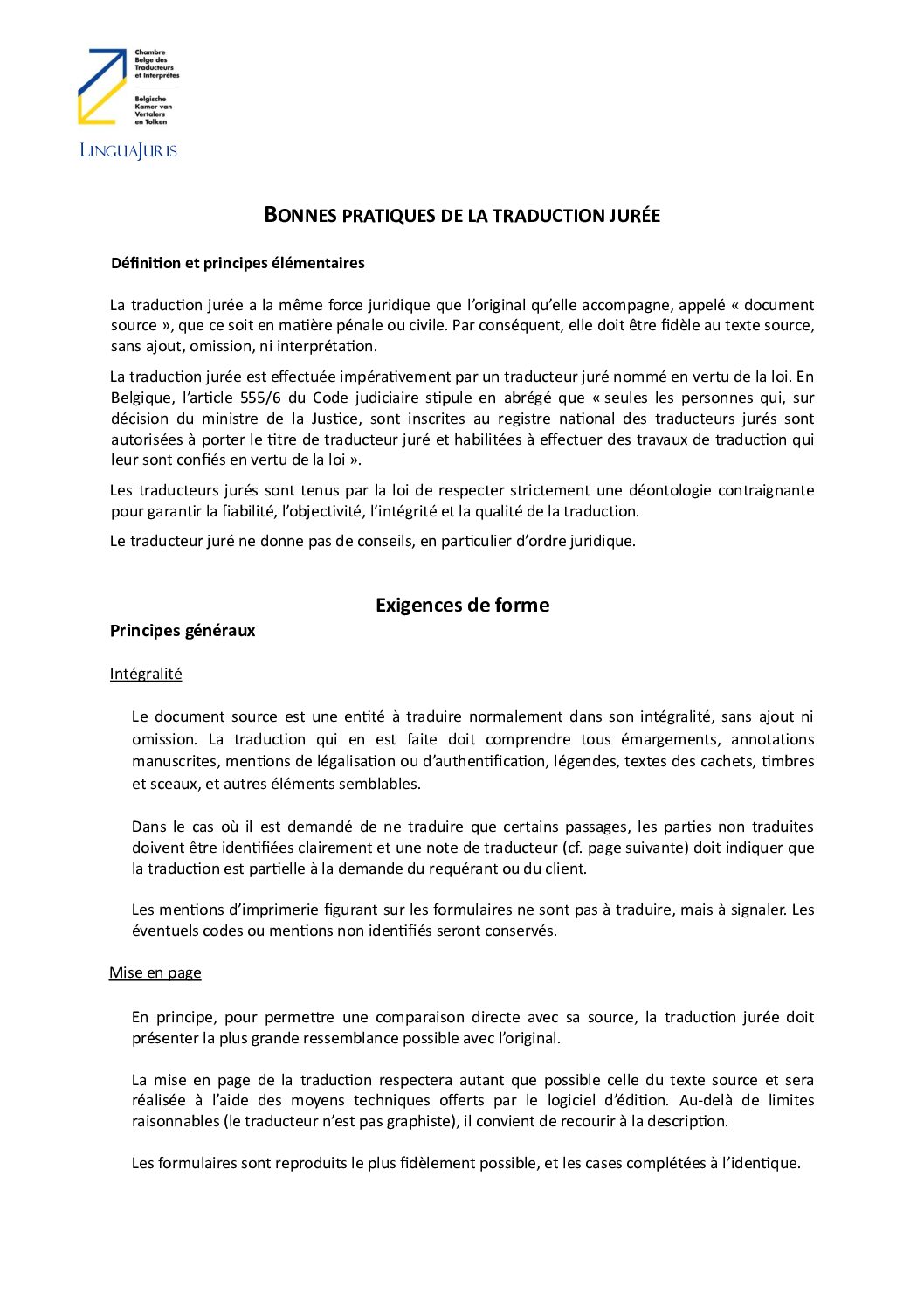 Image de présentation pour le document : Bonnes pratiques de la traduction jurée