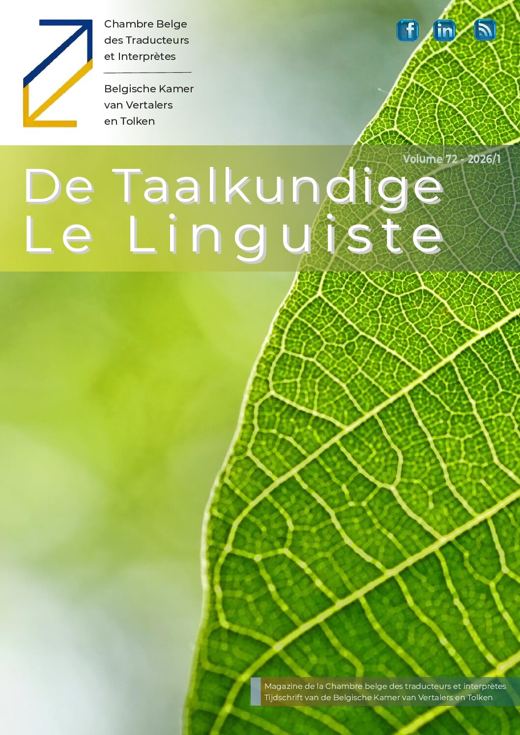 Image de présentation pour le document : De Taalkundige – Le Linguiste 2026-1