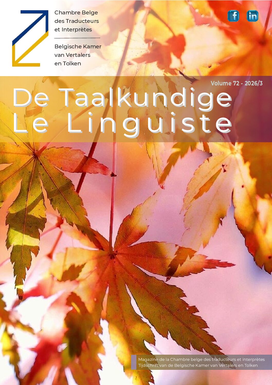 Image de présentation pour le document : De Taalkundige – Le Linguiste 2026-3